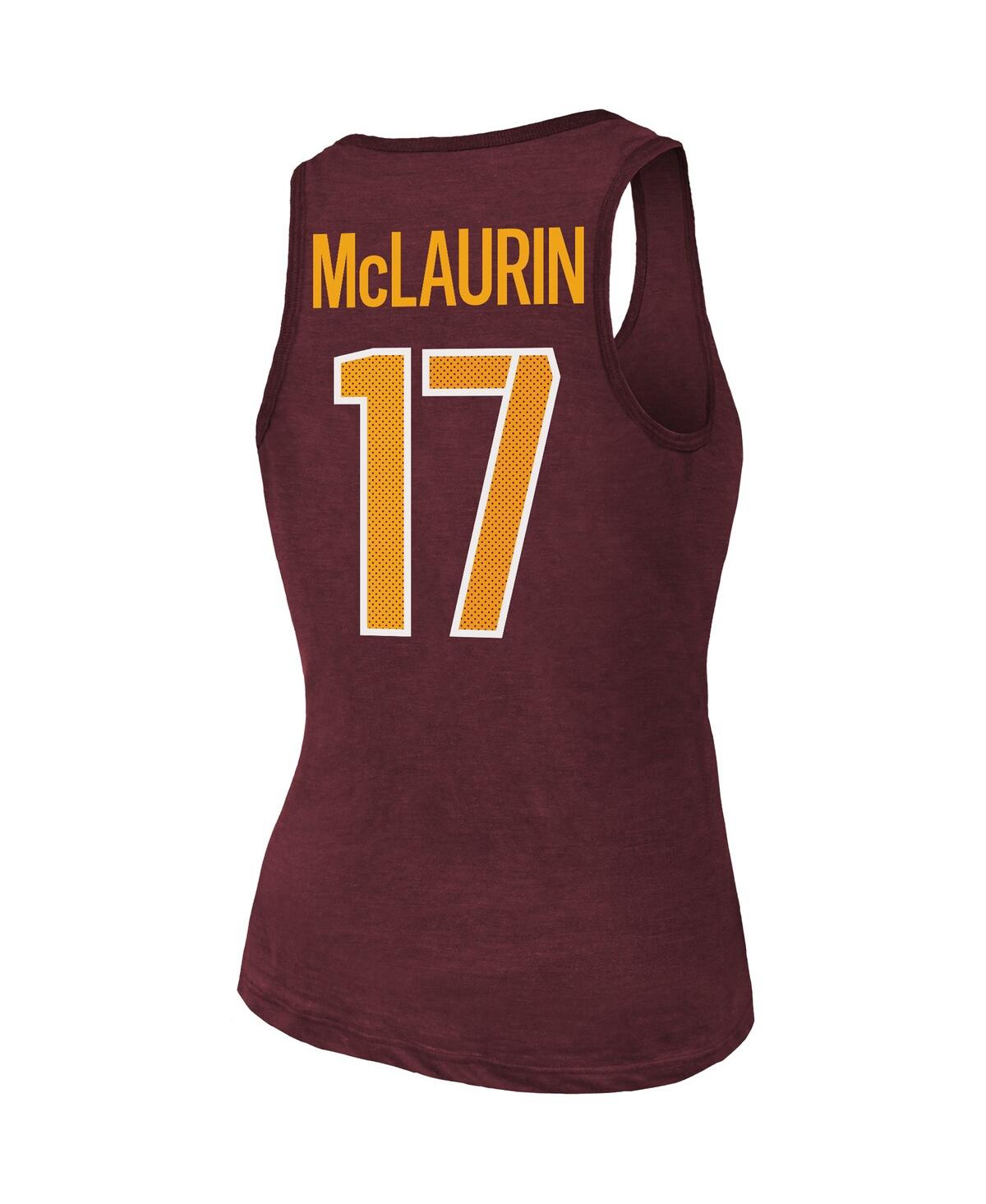 Shop Majestic Women's  Threads Terry Mclaurin Burgundy Washington Commanders Player Name & Number Tri-blen