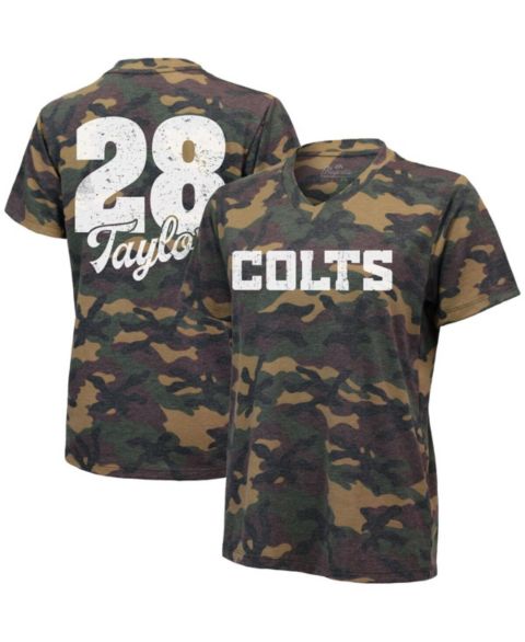 Женская футболка Industry Rag Jonathan Taylor Camo Indianapolis Colts Name and Number V-Neck