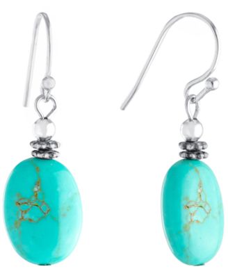 Amethyst Drop Earrings (11 ct. t.w.) in Sterling Silver, (Also in Turquoise, Sodalite, Rose Quartz, & Red Jasper)