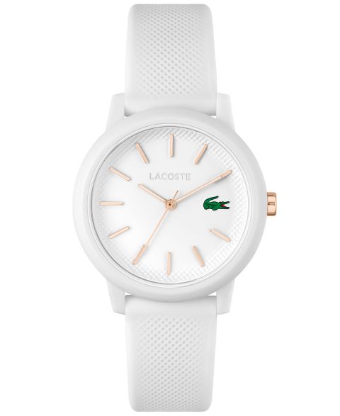 Женские часы Lacoste L.12.12 White Silicone Strap Watch 36mm
