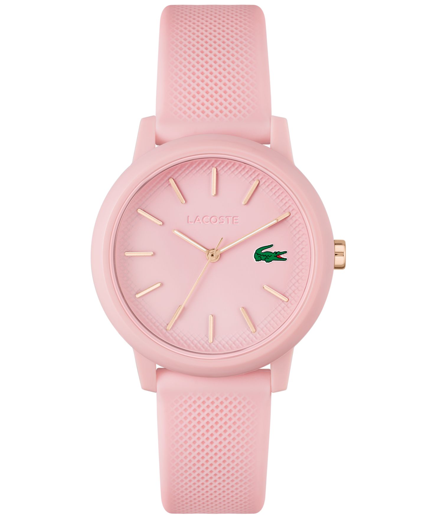 Женские часы Lacoste L.12.12 Pink Silicone Strap Watch 36mm — фото 1