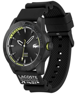 Men's Regatta Black Silicone Strap Watch 46mm