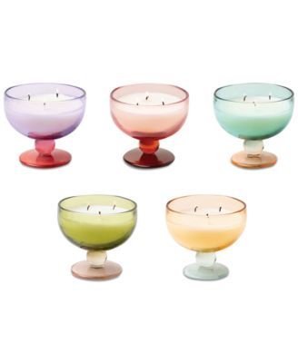 Paddywax Aura Rose & Red Tinted Goblet Saffron Rose Candle, 6 oz.