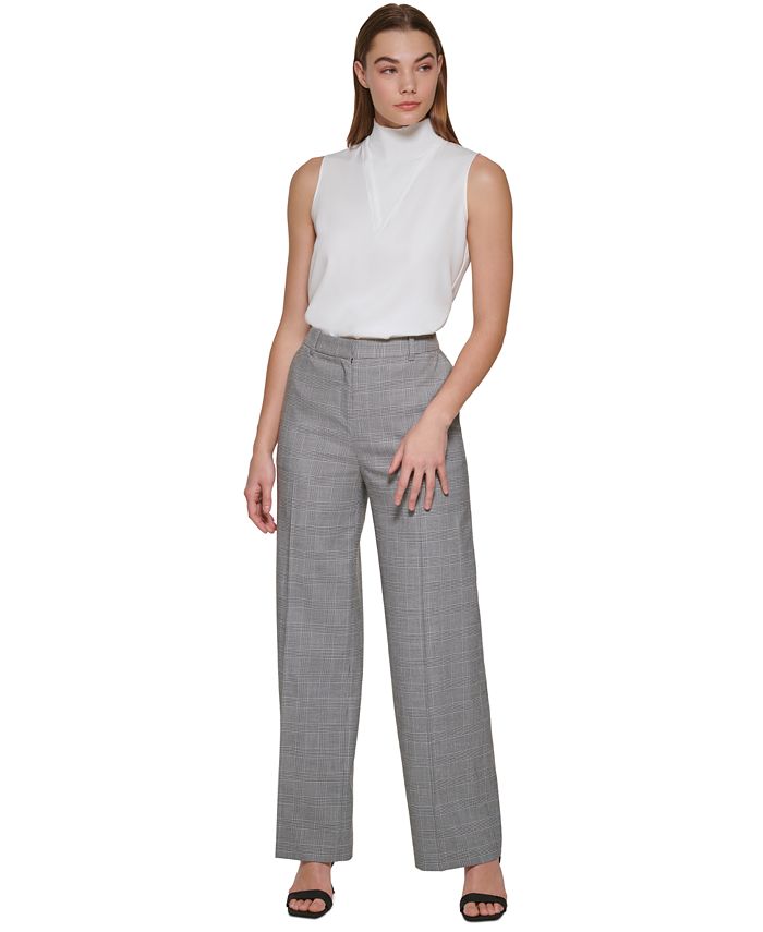 Calvin Klein Women's Glen Plaid Pants - Macy's
