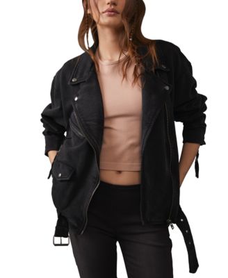 womens plus leather jackets