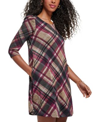 plaid petite dress