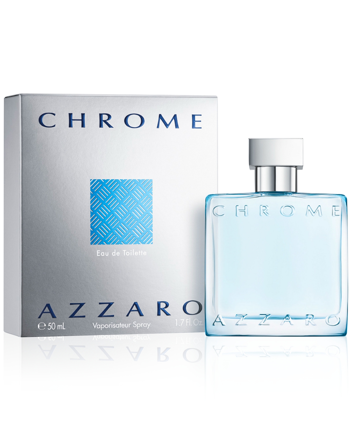 Shop Azzaro Men's Chrome Eau De Toilette Spray, 1.7 Oz. In No Color