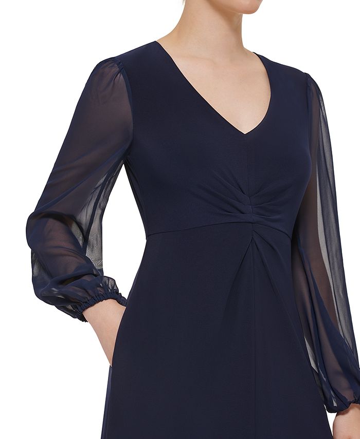 Jessica Howard Women's ChiffonSleeve Midi Dress Macy's