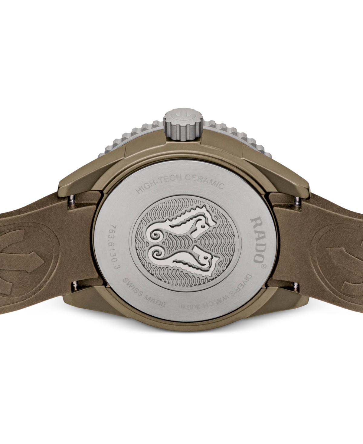 Shop Rado Men's Swiss Automatic Captain Cook Diver Green Rubber Bracelet Watch 43mm In No Color