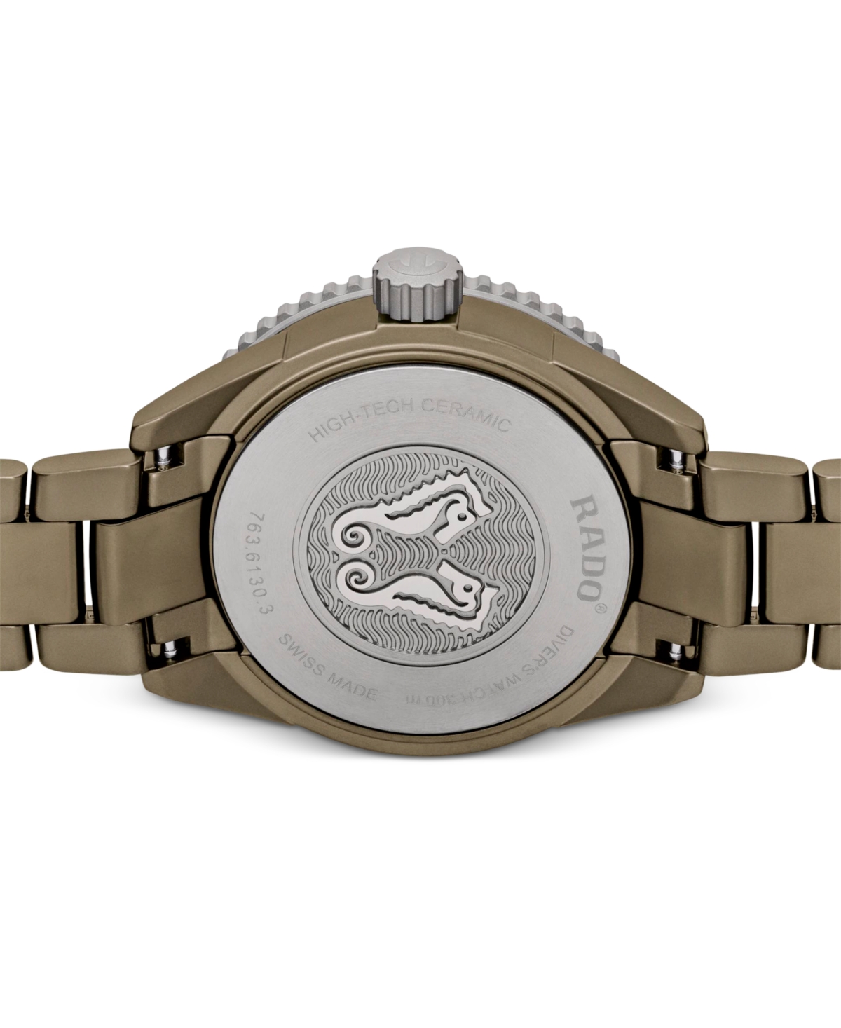 Shop Rado Men's Swiss Automatic Captain Cook Diver Olive Ceramic Bracelet Watch 43mm In No Color