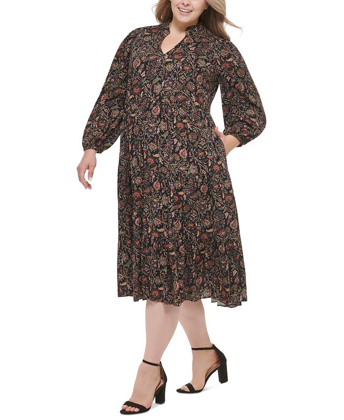 Jessica Howard Plus Size Paisley Midi Dress Macy's