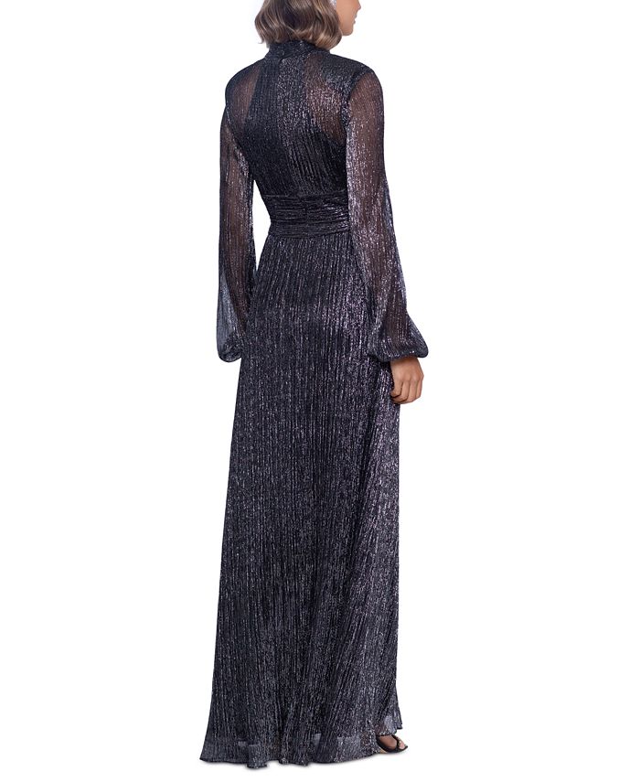 Betsy & Adam Women's MetallicThreaded FrontCutout Gown Macy's