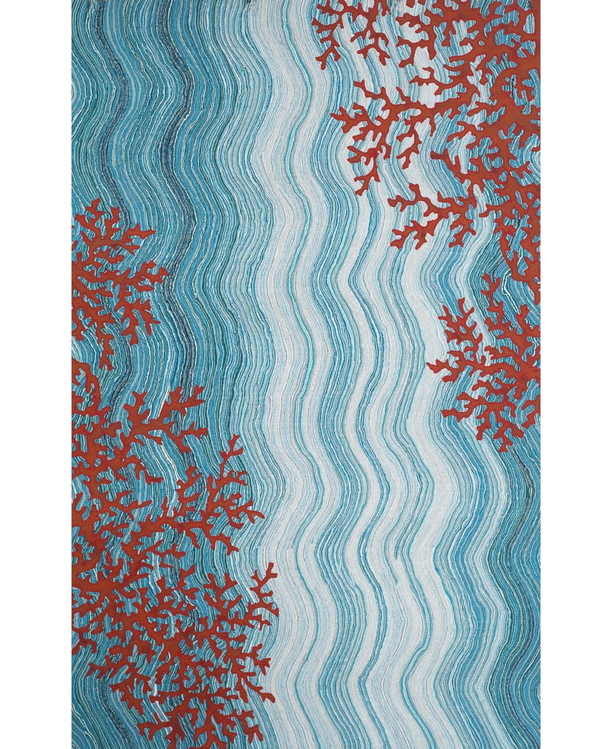 LIORA MANNE VISIONS IV CORAL REEF 5' X 8' OUTDOOR AREA RUG