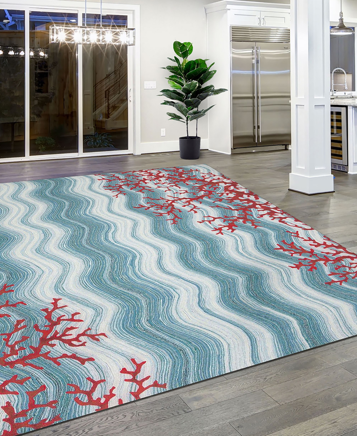Liora Manne' Visions Iv Coral Reef x Outdoor Area Rug