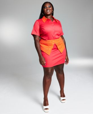 Plus Size Peplum Skirt