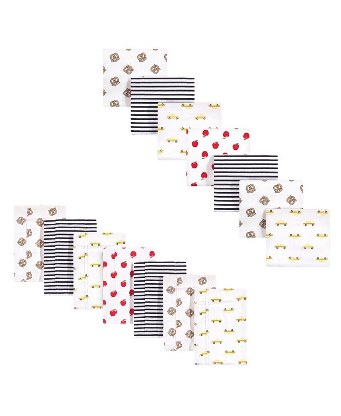 Hudson Baby Baby Boys and Girls Flannel Burp Cloths and Receiving