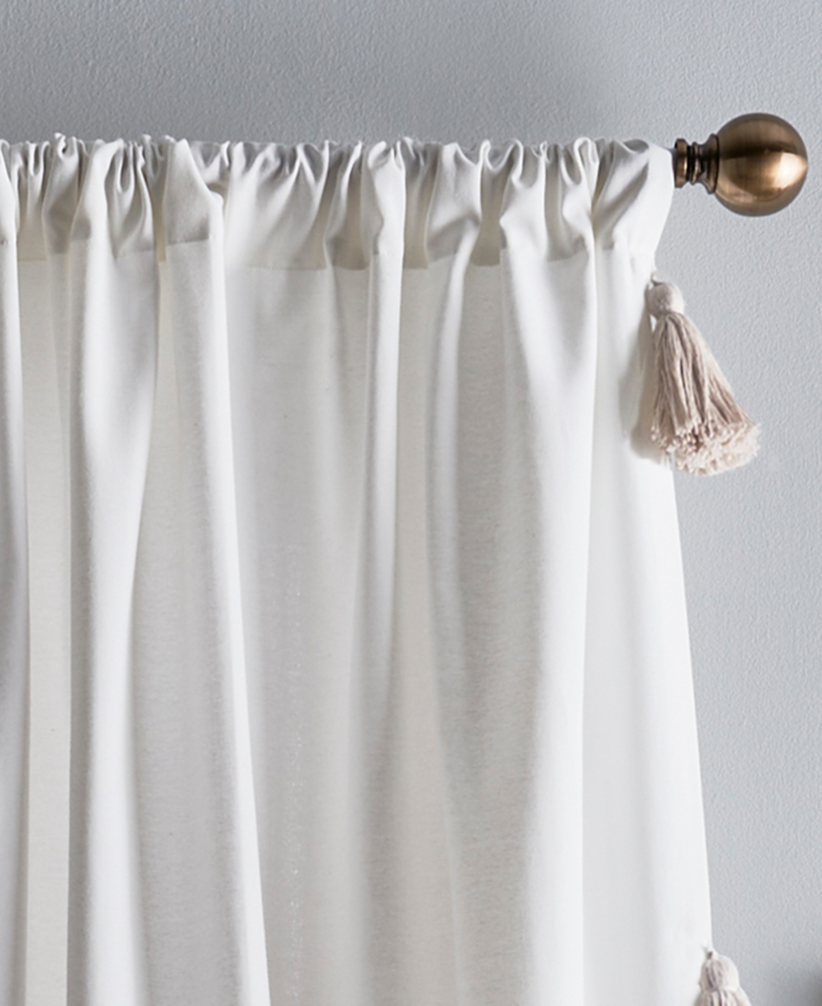 Peri Home Chunky Tassel Pole Top 2-Piece Curtain Panel Set, 42" x 108"