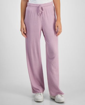 Hippie Rose Juniors' Cozy Waffle Jogger Pants (XS, Ethereal Plum) at   Women's Clothing store