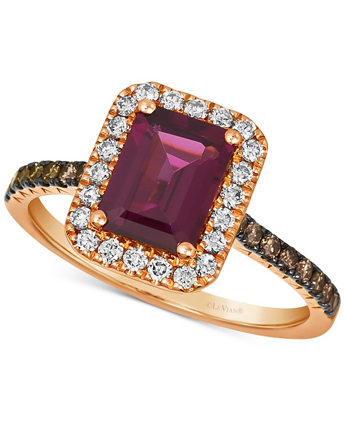 Le Vian Raspberry Rhodolite (1-5/8 ct. t.w.) & Diamond (3/8 ct. t.w ...