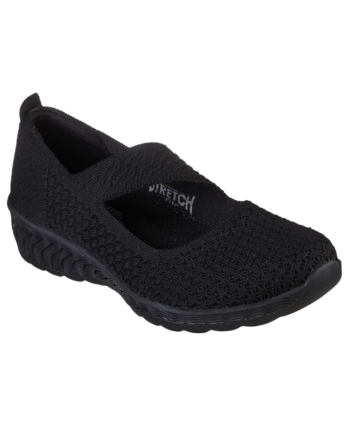 Skechers Women's Relaxed Fit- Up-lifted Mary Jane Casual Sneakers From Finish Line In Black