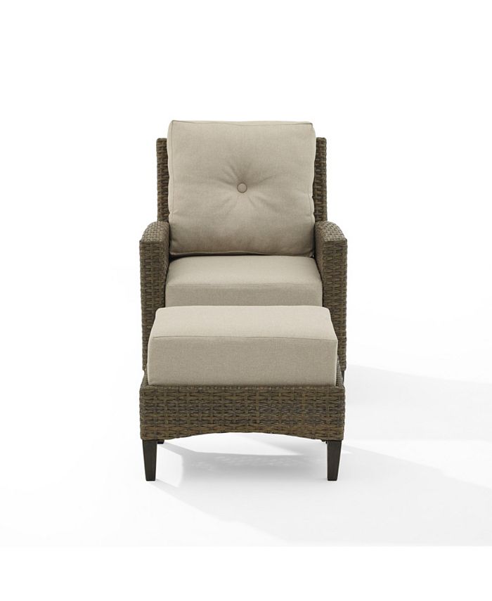 Crosley Rockport 2 Piece Outdoor Wicker High Back Chair Set Macy's