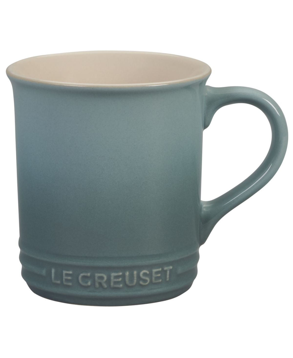 Le Creuset 14 Ounce Enameled Signature Stoneware Coffee Mug In White