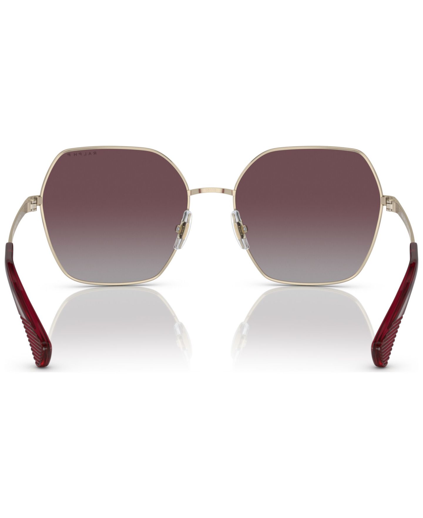 Женские солнцезащитные очки Ralph by Ralph Lauren Polarized Sunglasses RA4138, цвет: Бордо — фото 4