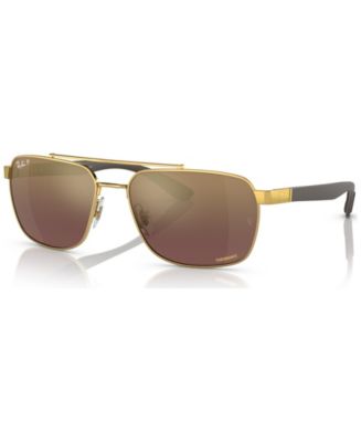 Ray-Ban Men's Polarized Sunglasses, RB370159-YZP - Macy's