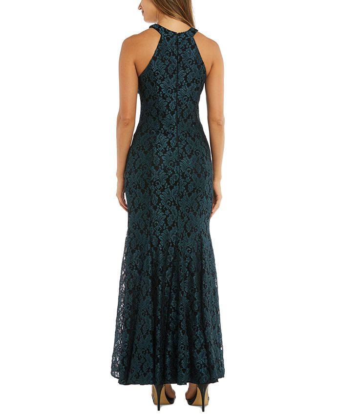 Nightway Petite Lace Halter Gown Macy's