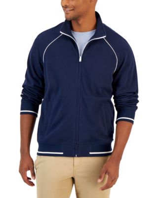 Club Room - Men's Raglan-Sleeve Zip-Up Track Jacket