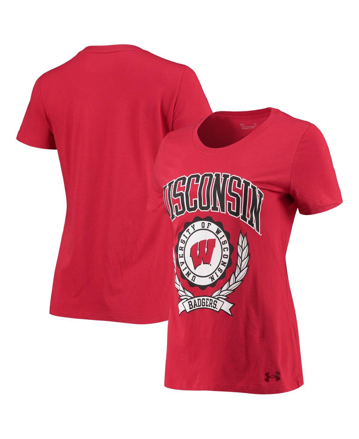 Under Armour Women's  Red Wisconsin Badgers T-shirt
