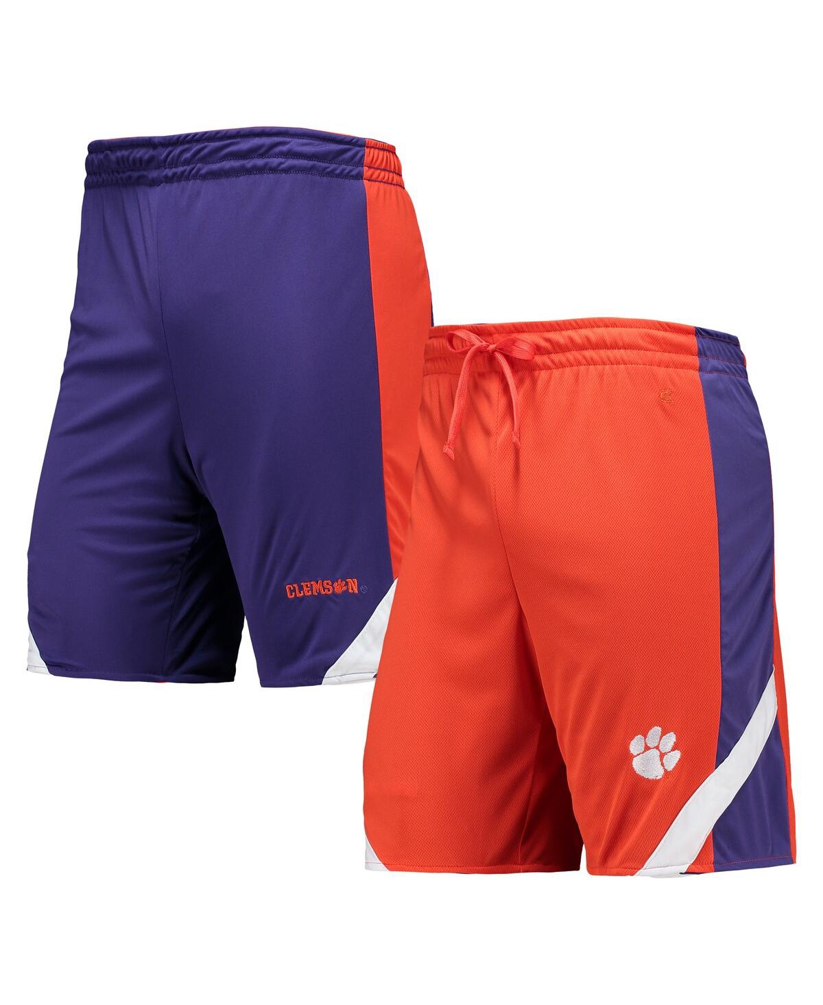 Colosseum Men's  Orange And Purple Clemson Tigers Am I Wrong Reversible Shorts In Orange,purple