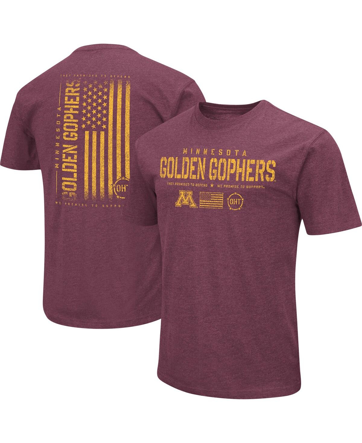 Colosseum Men's  Maroon Minnesota Golden Gophers Oht Military-inspired Appreciation Flag 2.0 T-shirt