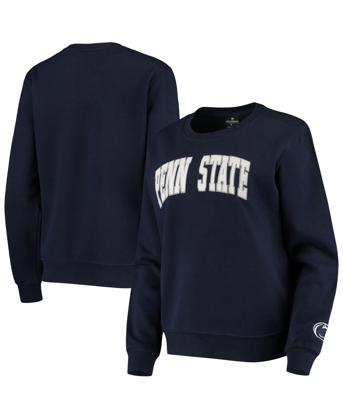 Colosseum Navy Penn State Nittany Lions Campanile Pullover Sweatshirt In Navy