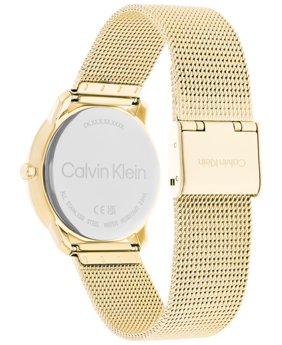 Calvin Klein Unisex Gold-Tone Stainless Steel Mesh Bracelet Watch, 35mm - Gold-Tone
