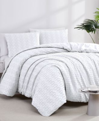 Dhara 3 Piece Textured Duvet Cover Set, King/California King