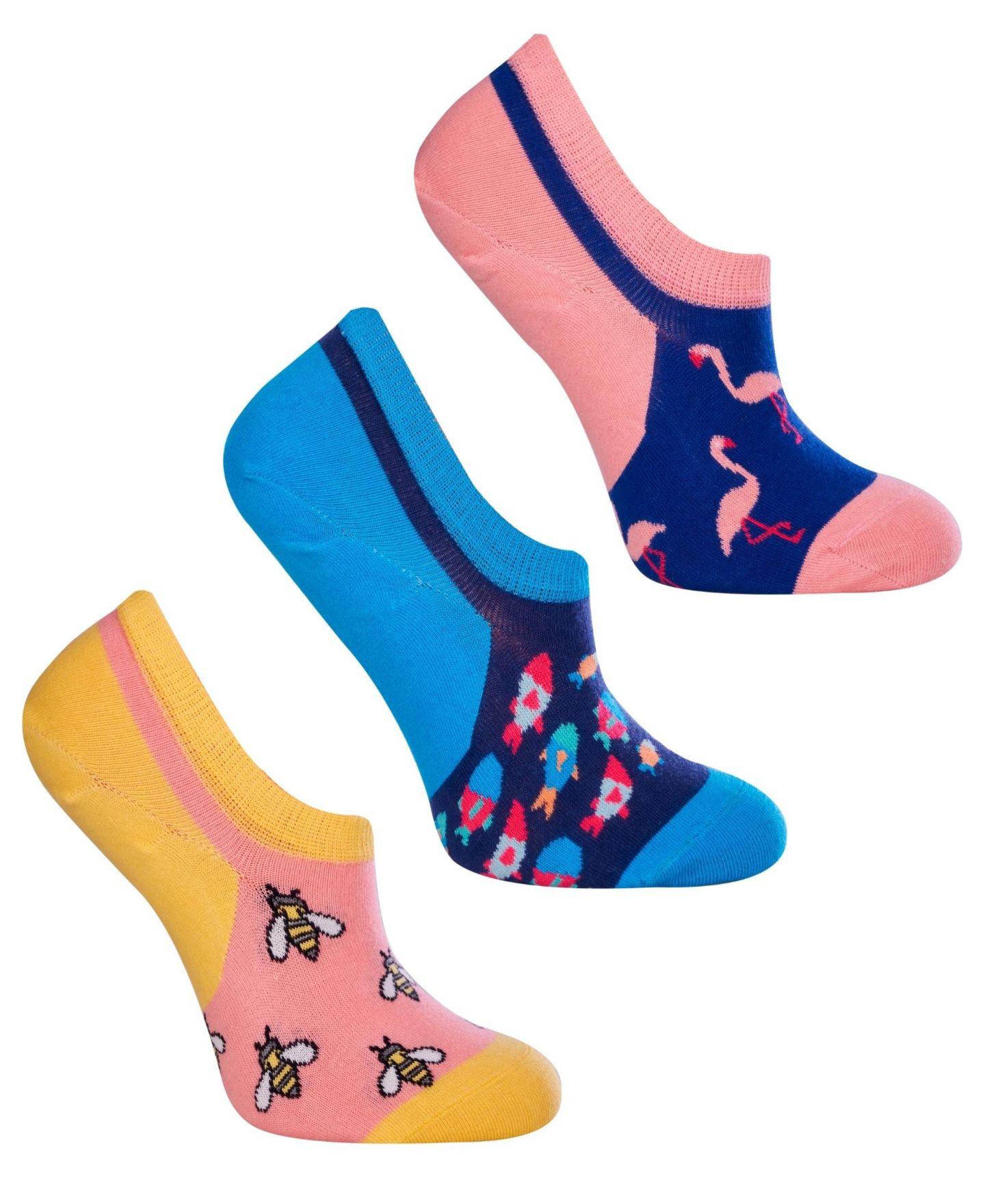 Носки Novelty, невидимые, хлопок, 3 шт. — Love Sock Company, цвет: Разноцветный — фото 2