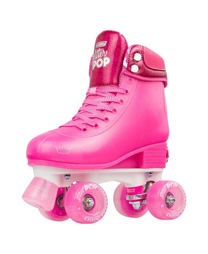 Crazy Skates Adjustable Roller Skates For Girls Glitter Pop Collection Size Adjustable To