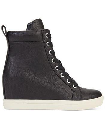 DKNY Women's Calz Lace-Up Hidden-Wedge High-Top Sneakers & Reviews ...