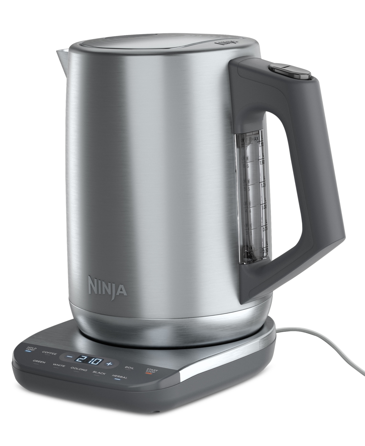 Ninja Precision Temperature 7-cup Electric Kettle, Kt200 In Stainless Steel,cool Gray