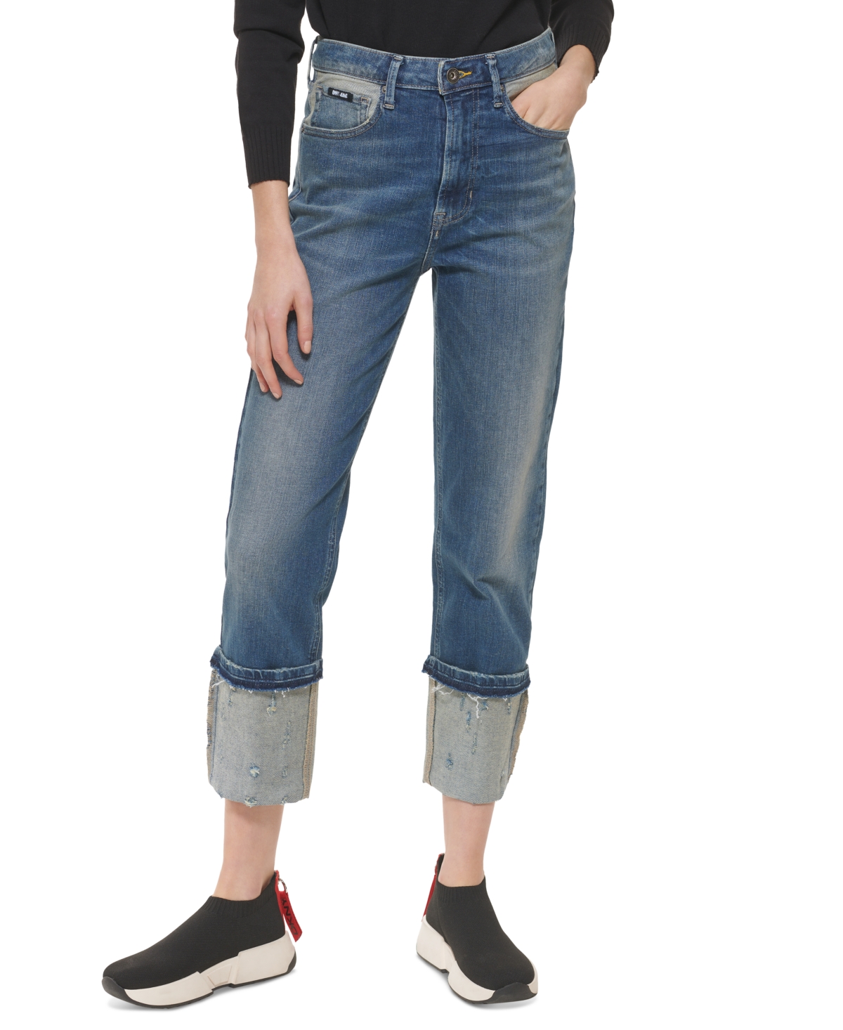  Dkny Jeans Women's Waverly High-Rise Cuffed Jeans
