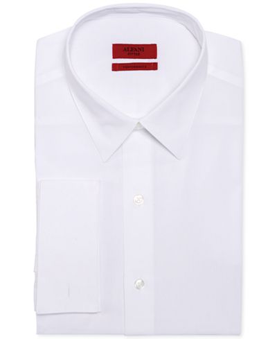 Alfani Fitted Solid Performance French Cuff Shirt