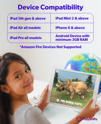 Orboot Dinos Educational Interactive Globe Set , 3 Pieces