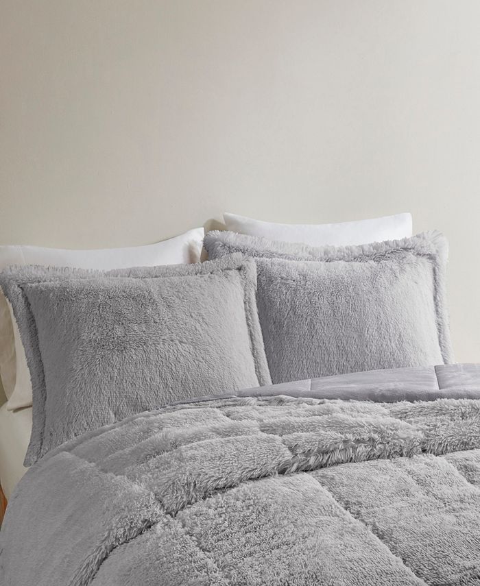 Intelligent Design Bridget Polyester 3-Pcs Blush Multi Full/Queen Ombre  Shaggy Faux Fur Comforter Set ID10-2231 - The Home Depot