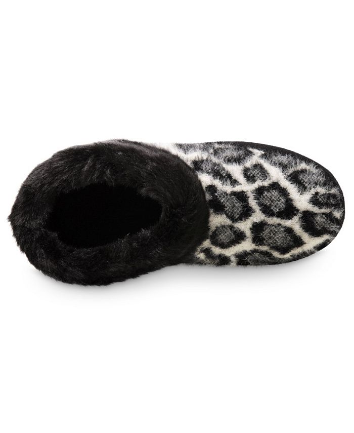 Isotoner Signature Women's Memory Foam Cheetah Comfort Boot Slippers ...