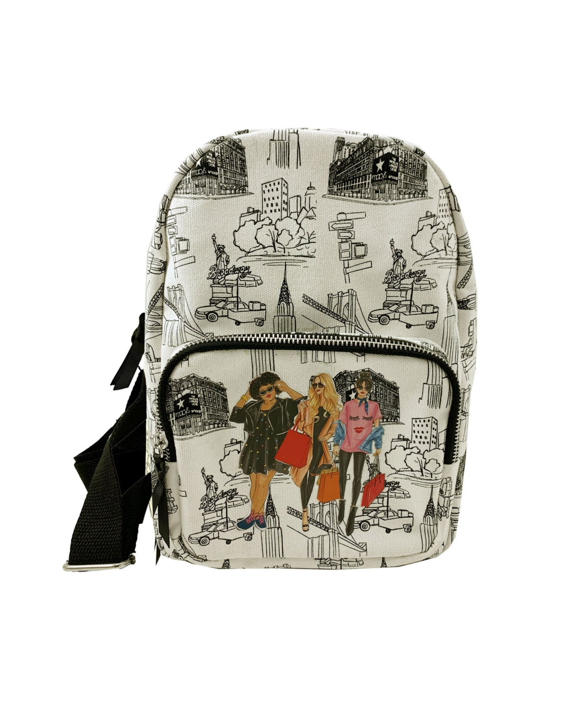 Shop Macy's New York City Canvas Backpack, Created For  In Natural Canvas