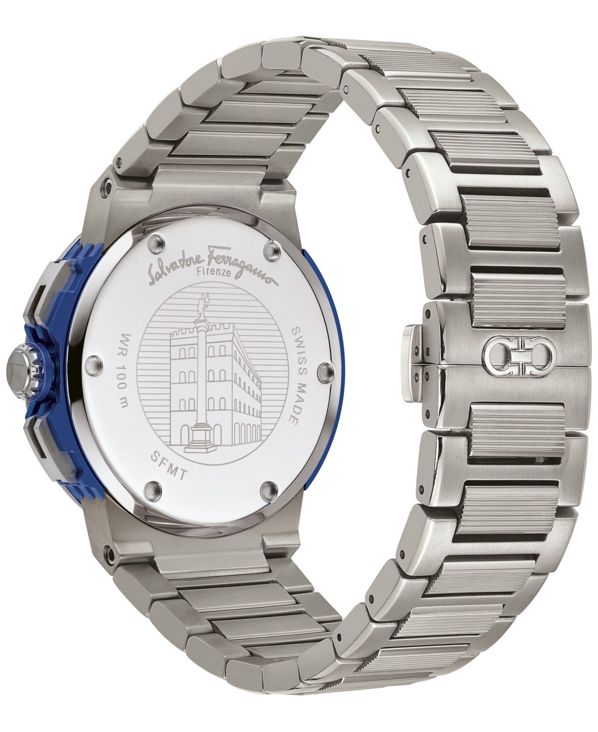 Shop Ferragamo Salvatore  Men's Swiss Chronograph F-80 Titanium Bracelet Watch 44mm