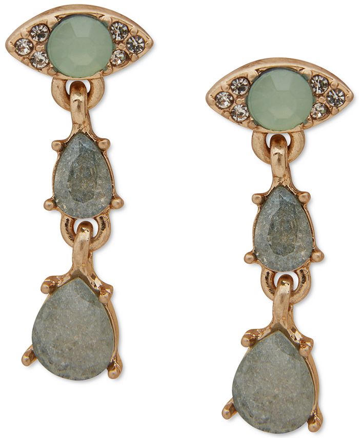 lonna & lilly GoldTone Evil Eye Stone Linear Earrings Macy's