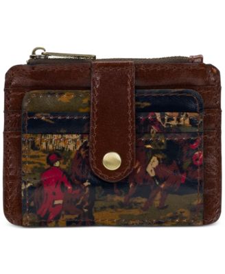 Patricia Nash Cassis ID Women's Wallet - Vintage Victorian Garden Design, Bi-Fold With Card Slots & Zipper Pocket