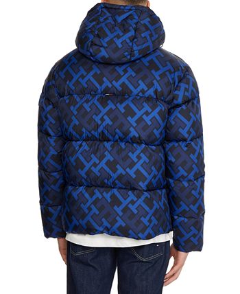 Louis Vuitton Signature Short Hooded Wrap Coat Night Blue. Size 36